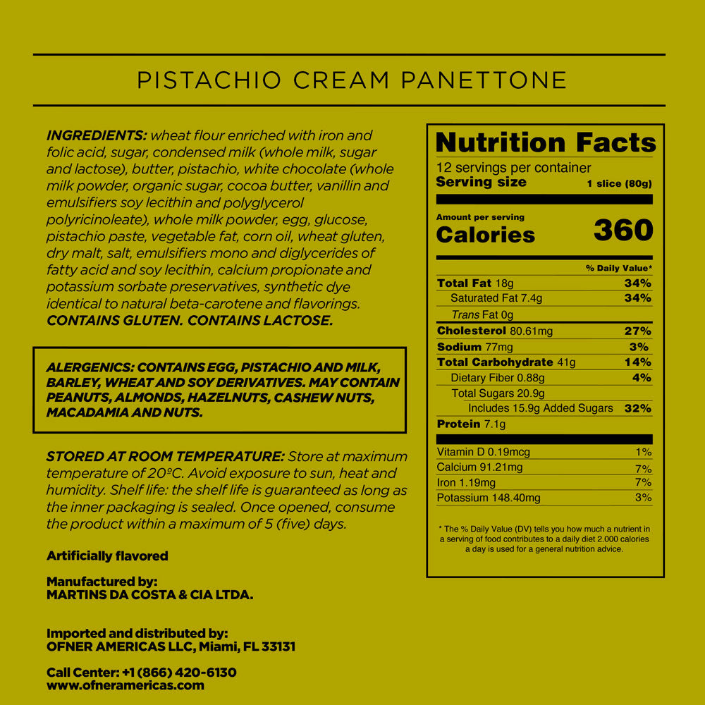 PANETTONE PISTACHIO CREAM 35.27 oz