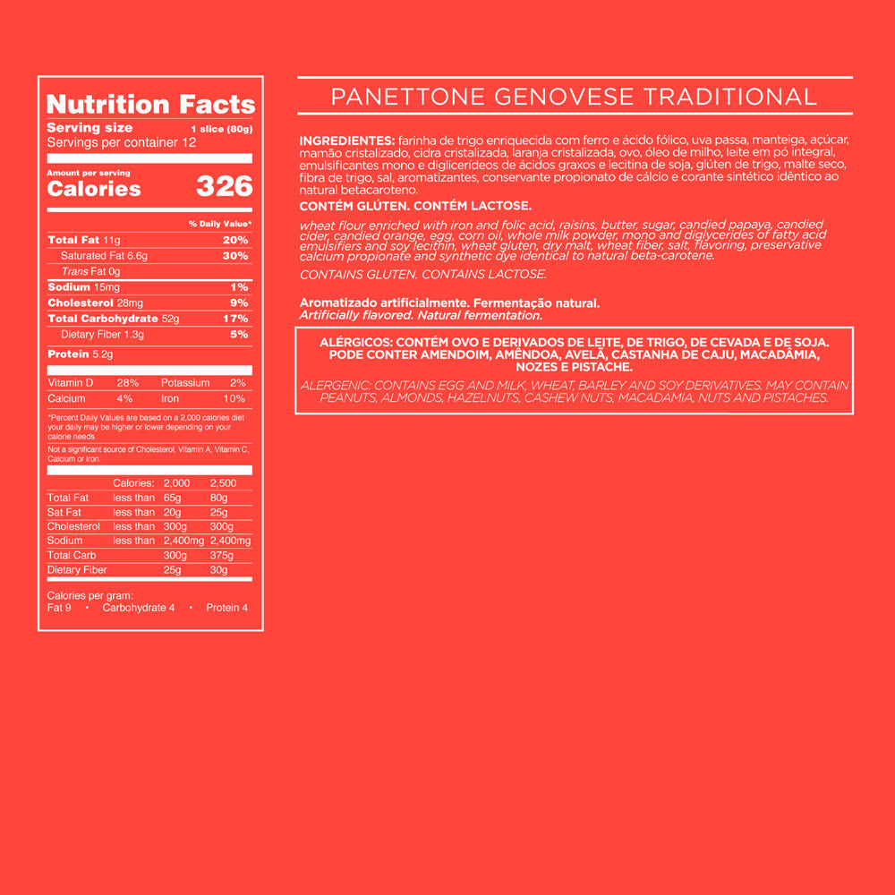 PANETTONE GENOVESE CANDIED FRUITS & RAISINS 35.27 oz