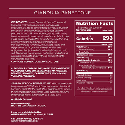 PANETTONE GIANDUJA - HAZELNUT 35.27 oz