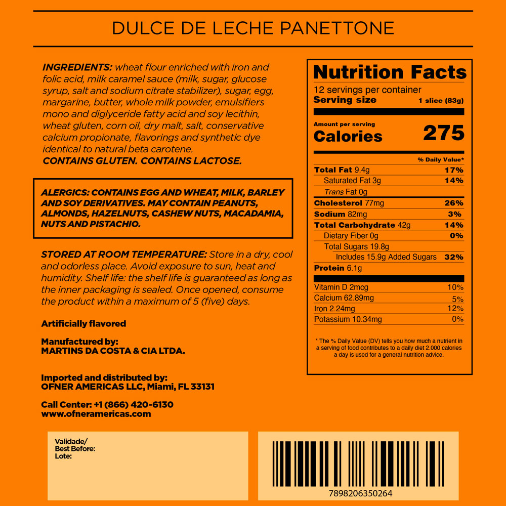 PANETTONE DULCE DE LECHE 35.27 oz