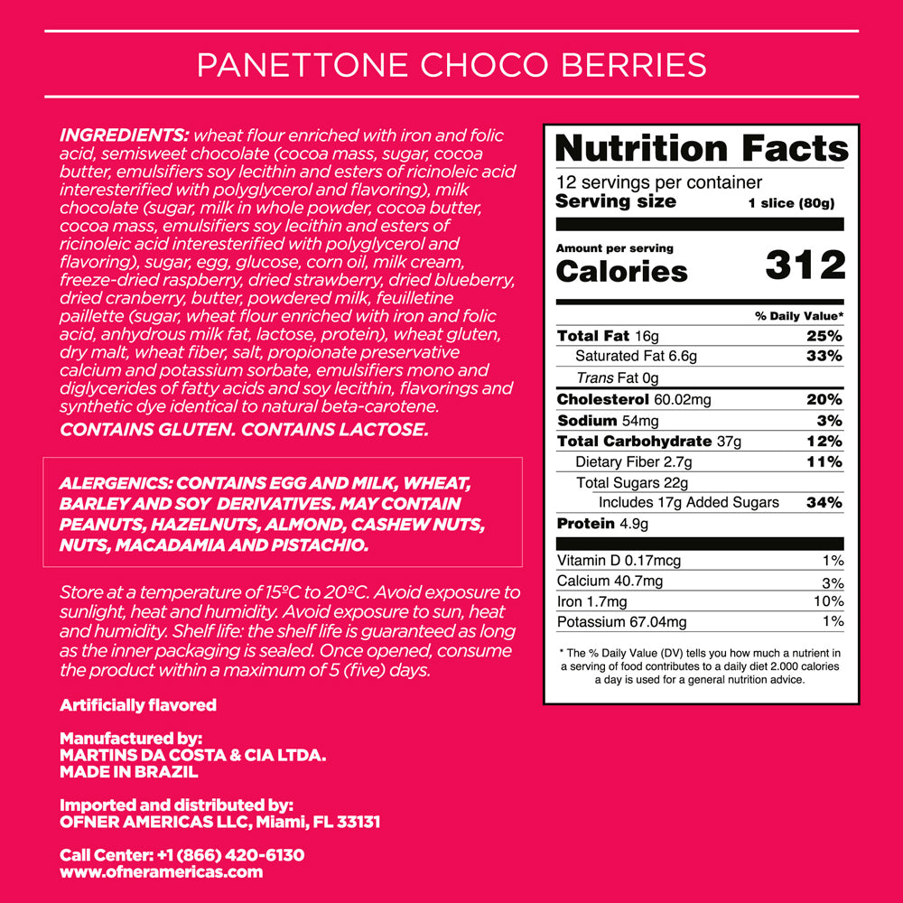 PANETTONE CHOCO BERRIES 35.3 oz