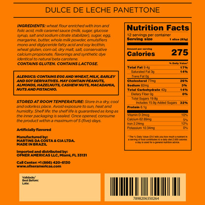 PANETTONE DULCE DE LECHE (MILK CARAMEL) 35.27 oz